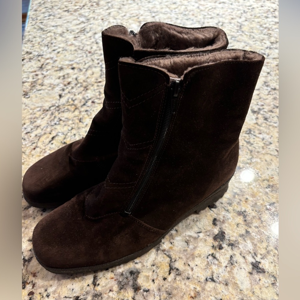 Zermatt Suede Shearling Bootie